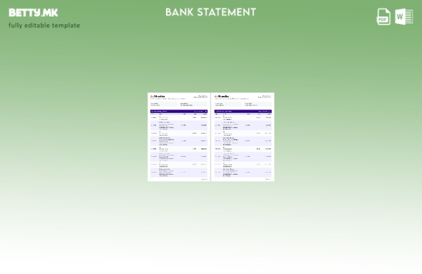 Модерен стил Шаблон за зборови за изводи од сметката на Hong Kong Airwallex Li 1